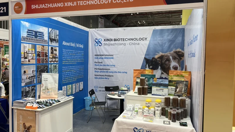 Private label pet food booth display for UAE buyer planning